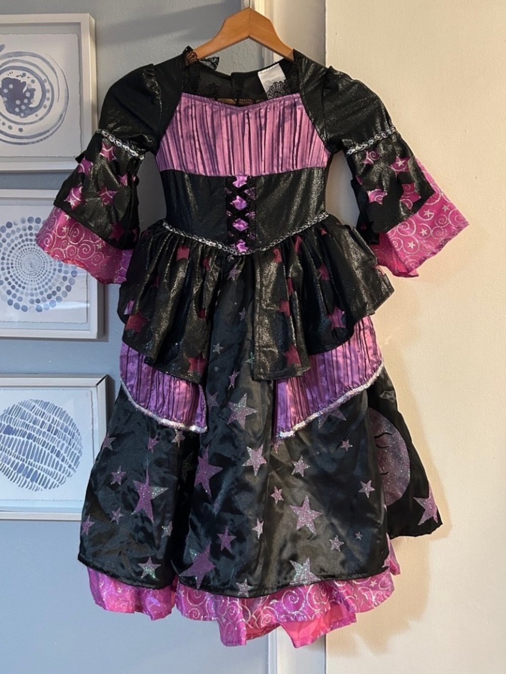 Hyde And Eek! Purple & Black Witch Costume Child Size S 4-6 Dress Only